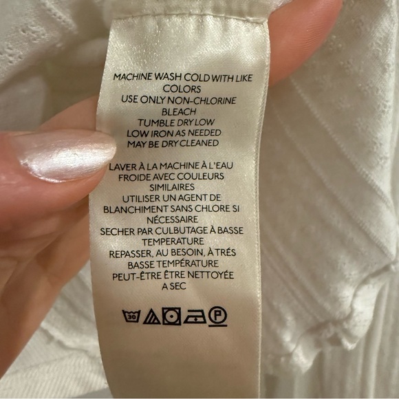 Free People-We The Free Cream Long Sleeve Pointelle Top-Eyes on You-Birch - Picture 11 of 12